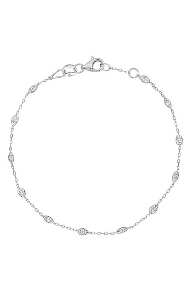 Bony Levy Getty Diamond Line Bracelet in 18K White Gold at Nordstrom, Size 7