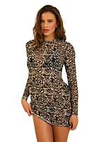 Dippin Daisys Main Long Sleeve Mesh Character Dress Mustang Wave at Nordstrom,