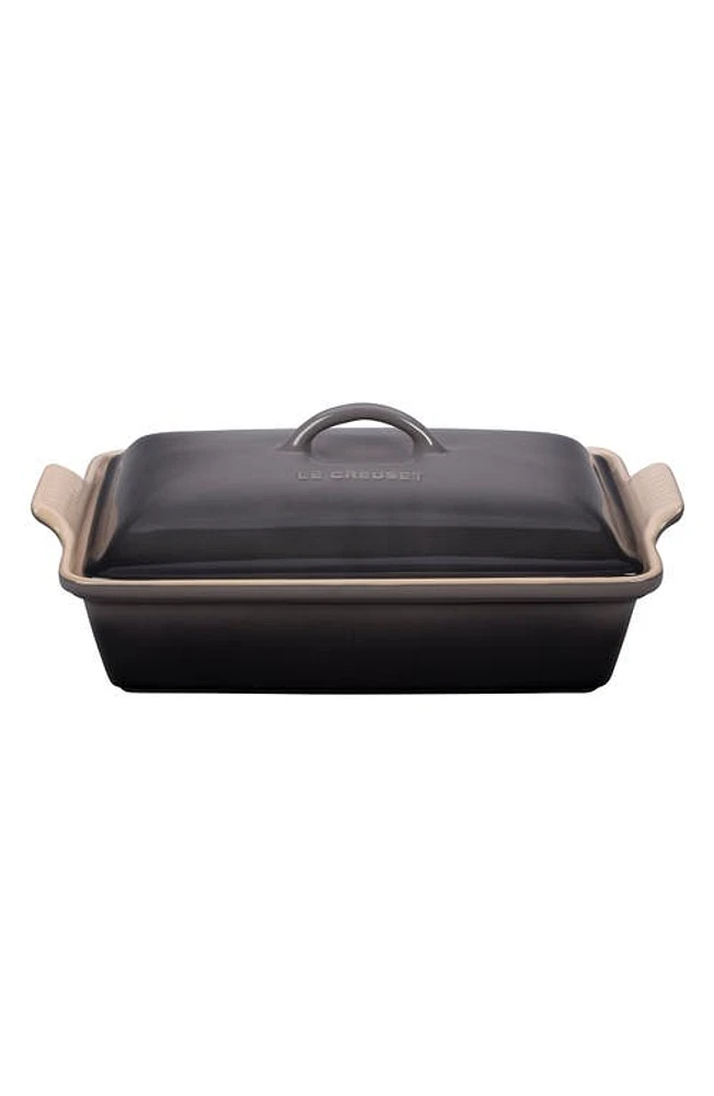 Le Creuset 4-Quart Rectangular Stoneware Casserole with Lid in Oyster at Nordstrom