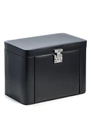 Bey-Berk Lizard Print Leather Jewelry Box in Black at Nordstrom