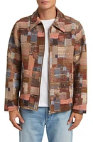 NN07 Ivan 5240 Jacquard Jacket in Brown Multi at Nordstrom, Size Small