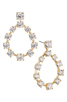 Nadri Halle Teardrop Frontal Hoop Earrings in Gold at Nordstrom