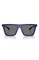 Versace 53mm Polarized Rectangular Sunglasses in Blue at Nordstrom