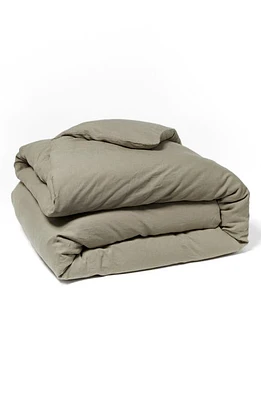 Coyuchi Relaxed Organic Linen Duvet Cover in Laurel at Nordstrom