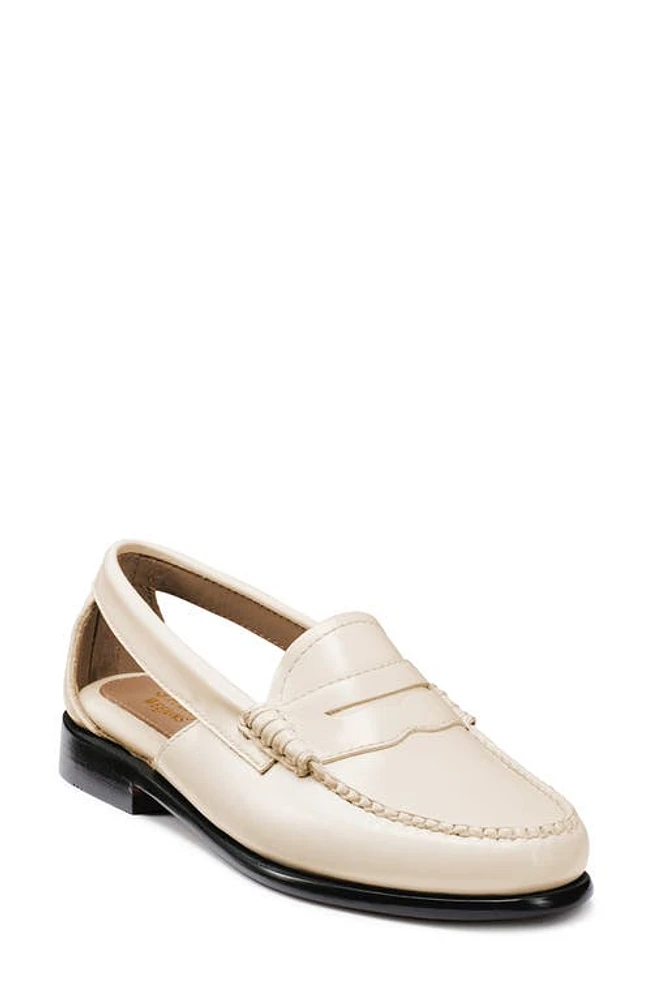 G. H.BASS Whitney Weejun Cutout Penny Loafer Off White at Nordstrom,