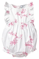 Petite Plume English Rose Ruffle Romper White at Nordstrom,