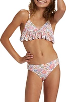 Billabong Kids' Seaside Garden Ruffle Two-Piece Swimsuit Pink Multi at Nordstrom,