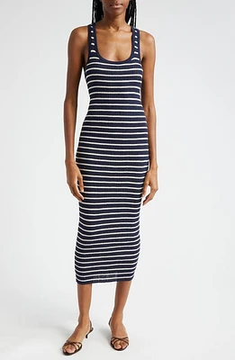 A. L.C. Iris Maxi Sweater Dress Navy/White Stripe at Nordstrom,