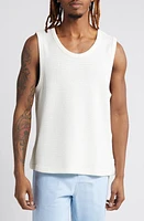 KROST Textured Cotton Piqué Tank White at Nordstrom,