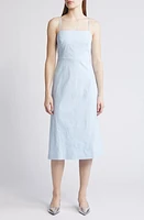 Theory Good Strappy A-Line Linen Blend Dress Skylight at Nordstrom,