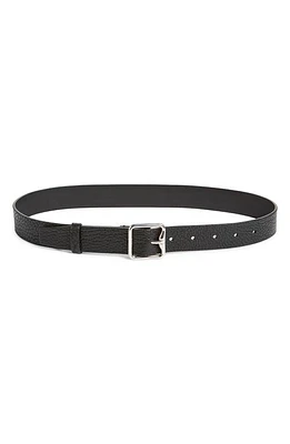 burberry Pebbled Leather Belt Black at Nordstrom,