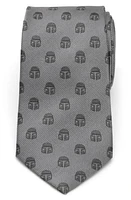 Cufflinks, Inc. Star Wars - Mandalorian Helmet Silk Tie in Gray at Nordstrom