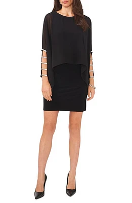 Chaus Embellished Long Sleeve Dress in Black at Nordstrom, Size Large