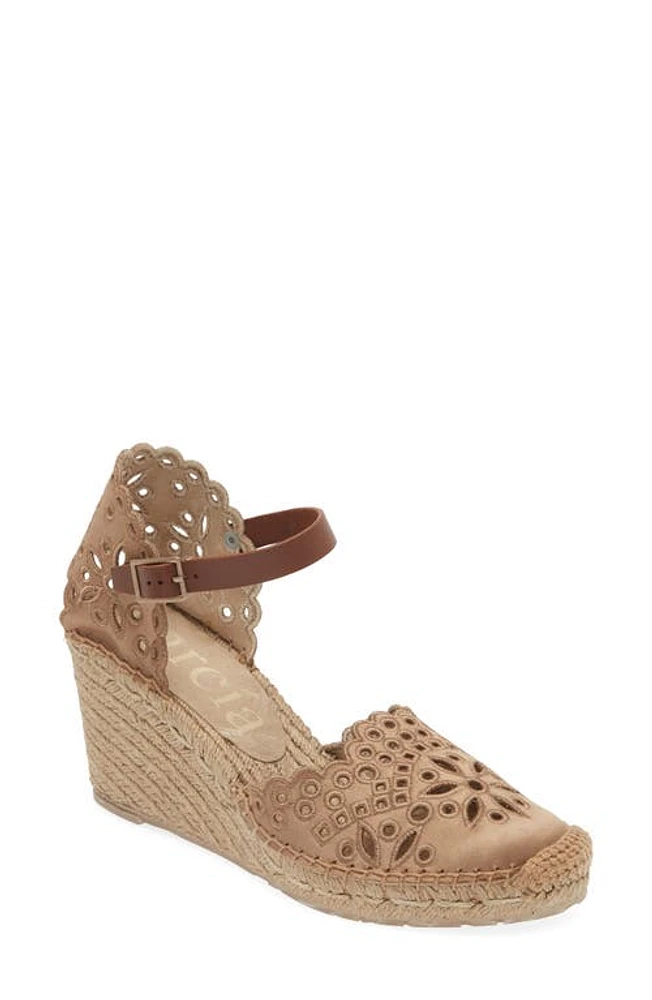 Pedro Garcia Olen Espadrille Wedge Sandal Au Lait Satin at Nordstrom,