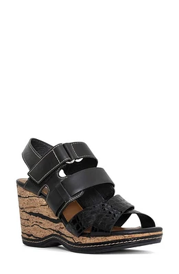 Donald Pliner Strappy Wedge Sandal Black at Nordstrom,