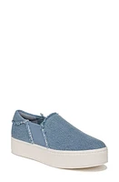 Vince Warren Fray Platform Sneaker Jeans Blue at Nordstrom,