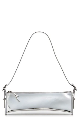 Benedetta Bruzziches Joy Metallic Leather Triangular Shoulder Bag in Mirror Silver at Nordstrom