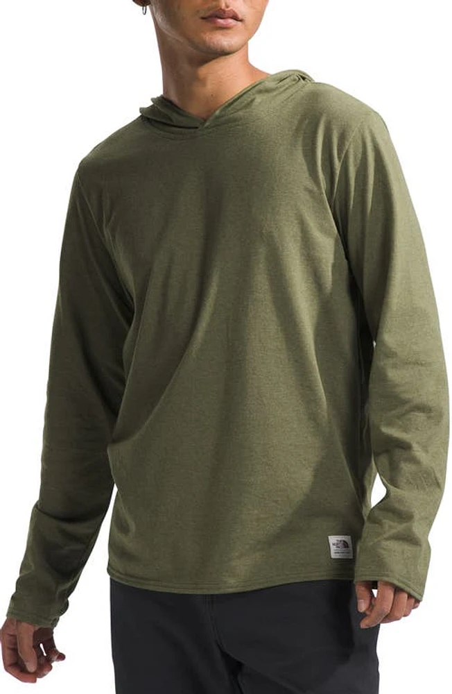 The North Face Heritage Patch Hoodie Forest Olive Heather at Nordstrom,