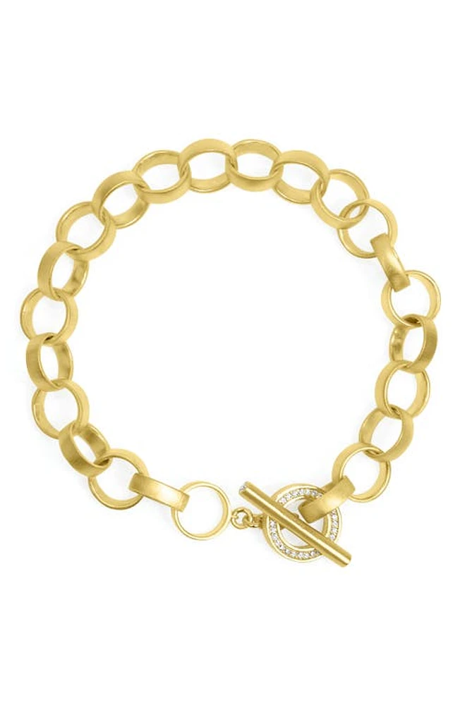 Dean Davidson Petit Pavé Statement Chain Bracelet in White Topaz/Gold at Nordstrom