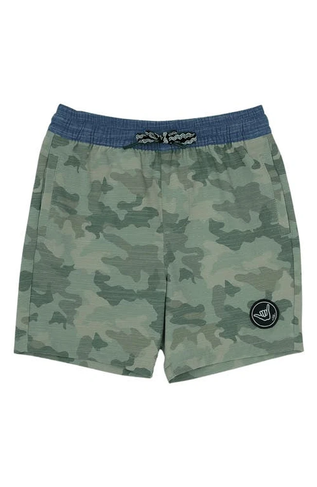 Feather 4 Arrow Kids' Seafarer Hybrid Shorts Camo at Nordstrom,