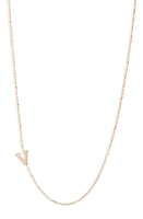 Anzie Diamond Initial Necklace in V at Nordstrom, Size 16 In