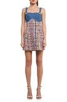 Endless Rose Tweed Square Neck Shift Dress Pink Multi at Nordstrom,