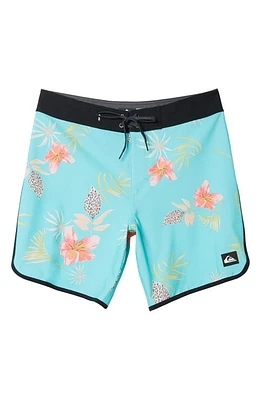 Quiksilver Kids' Surfsilk Scalloped Swim Trunks in Blue Radiance at Nordstrom, Size 28