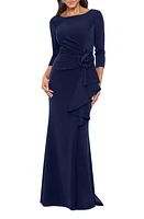 Xscape Evenings Rosette Detail Sheath Gown at Nordstrom,