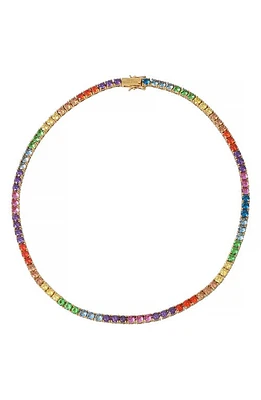 Kurt Geiger London Tennis Necklace in Rainbow Multi at Nordstrom