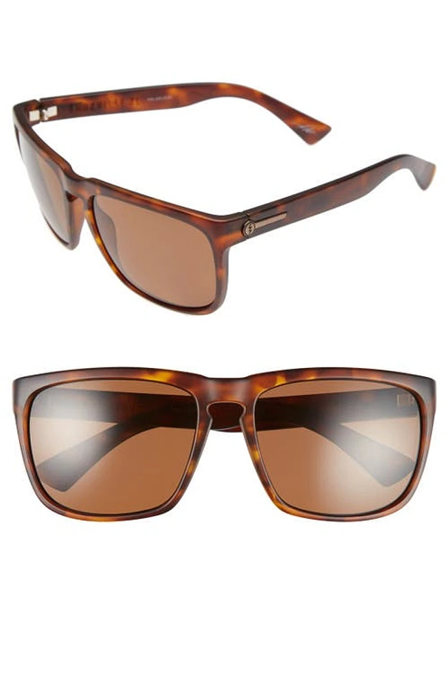 Electric Knoxville XL 61mm Polarized Sunglasses in Matte Tort/Bronze Polar at Nordstrom