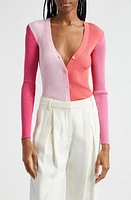 STAUD Rib Cardigan Multi at Nordstrom,