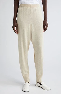 The Row Dalbero Linen & Silk Joggers in Antique Cream at Nordstrom, Size Medium