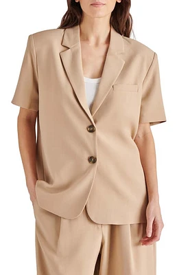 Steve Madden Tiara Short Sleeve Blazer Khaki at Nordstrom,