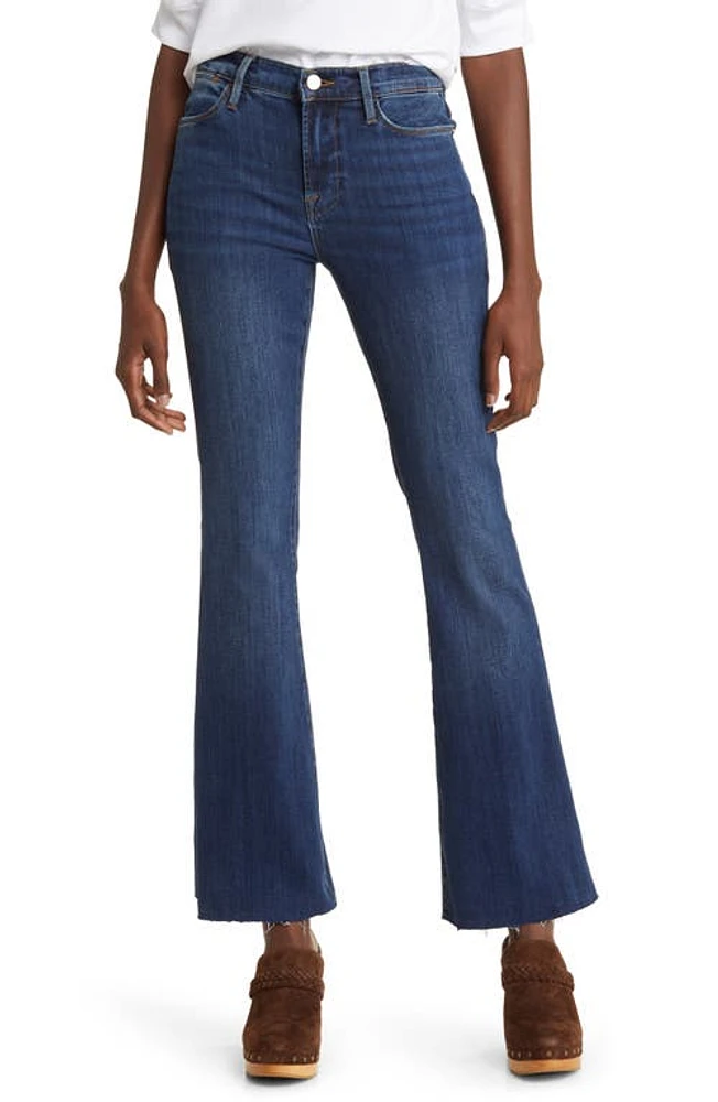 FRAME Le Easy Flare Raw Hem Jeans Dublin at Nordstrom,