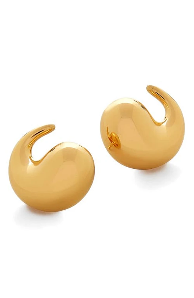 Monica Vinader Nura Wrap Stud Earrings in 18Ct Gold Vermeil/Ster Silver at Nordstrom