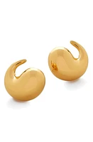 Monica Vinader Nura Wrap Stud Earrings in 18Ct Gold Vermeil/Ster Silver at Nordstrom