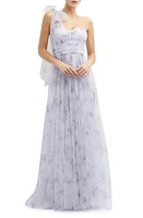 Dessy Collection Floral Tulle One-Shoulder Gown Garden at Nordstrom,