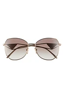 Prada 57mm Gradient Round Sunglasses in Dark Grey at Nordstrom