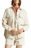 Brixton Bowery Oversize Cotton Shirt Natural at Nordstrom,