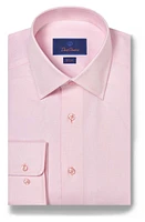 David Donahue Slim Fit Royal Oxford Dress Shirt Pink/White at Nordstrom,