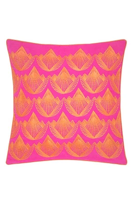 Rochelle Porter Lotus Cotton Accent Pillow in Orange/Magenta at Nordstrom, Size 20X20