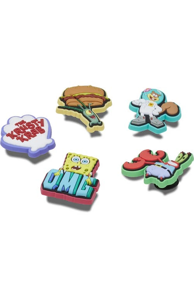 Nickelodeon Spongebob Squarepants Assorted 5-Pack Jibbitz Shoe Charms in White at Nordstrom