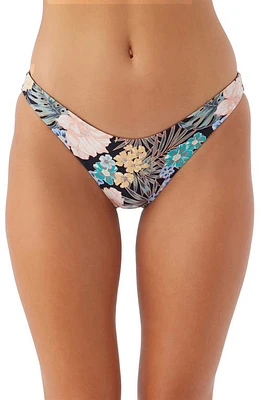 O'Neill Macaw Tropical Rockley Bikini Bottoms Black Multi at Nordstrom,