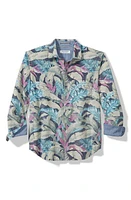 Tommy Bahama Coastline Cord Leaf Print Cotton Corduroy Button-Up Shirt in Deep Space at Nordstrom, Size Small