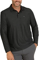 Tommy Bahama Palm Coast IslandZone Long Sleeve Polo in Jet Black at Nordstrom, Size 2Xb