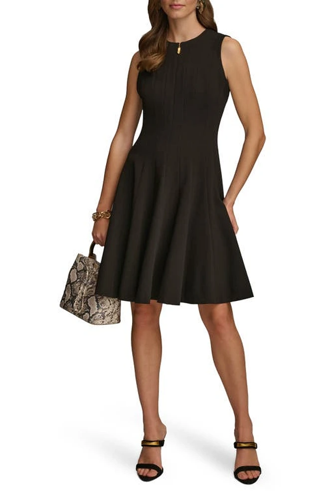 Donna Karan New York Sleeveless Fit & Flare Dress Black at Nordstrom,