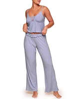 Adore Me Valencia Pajama Cami And Pants Set Medium Purple at Nordstrom,