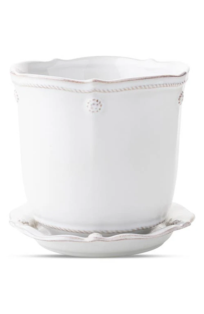 Juliska Berry & Thread Planter with Saucer in Whitewash at Nordstrom, Size 5