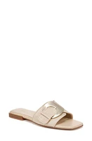 27 EDIT Naturalizer Naomi Slide Sandal Coastal Tan Straw Fabric at