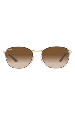 Ray-Ban 57mm Gradient Pillow Sunglasses in Clear at Nordstrom